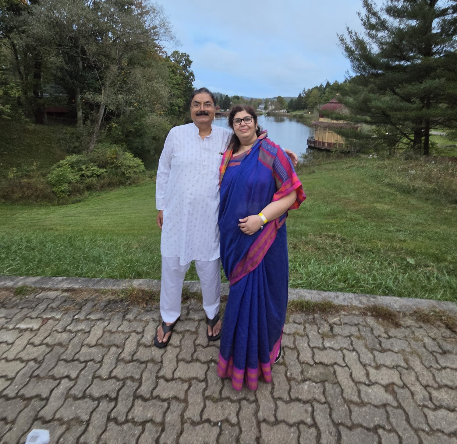 Happy couple visiting NV.