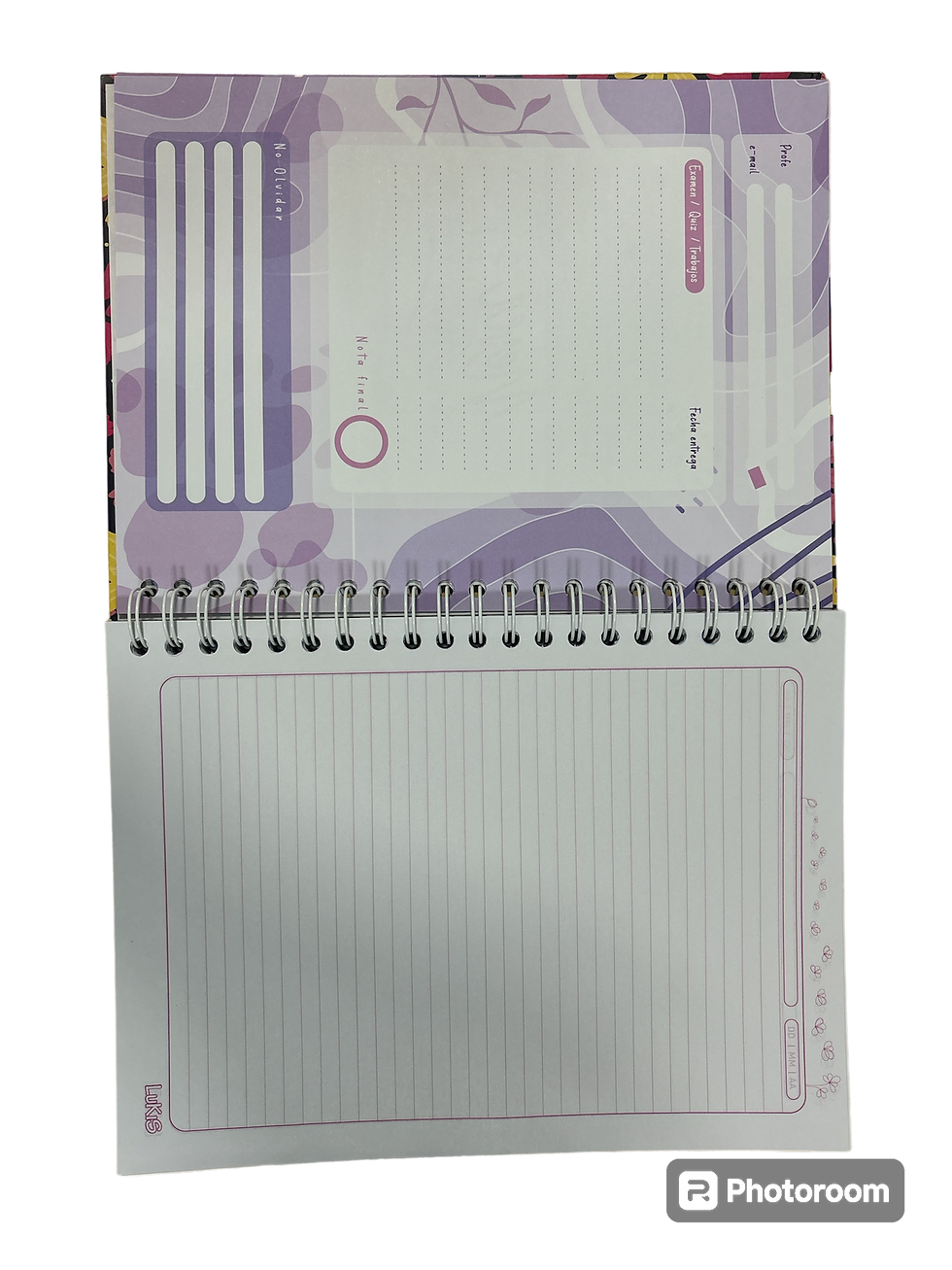 Miniatura: Cuaderno Argollado Grande 5 Materias 105-5 Mixto Flores Lukis