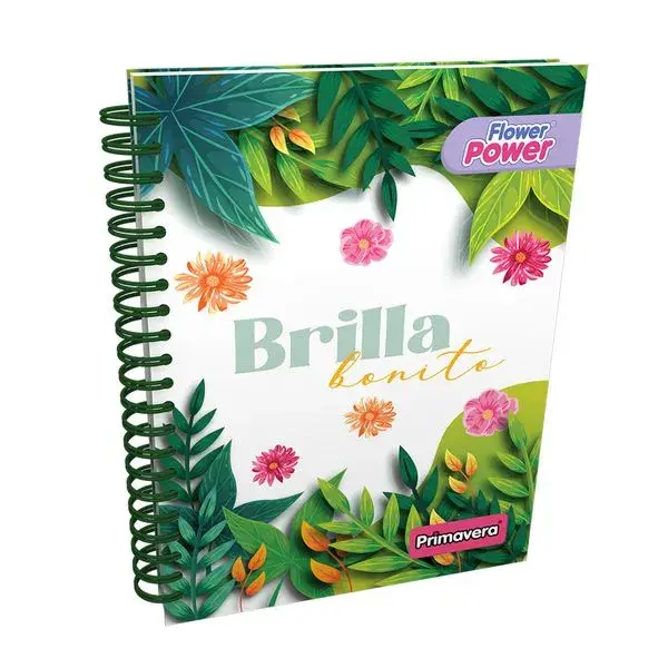Miniatura: Cuaderno Argollado Pequeño 7 Materias 95-7 Mixto Mujer Flower Power