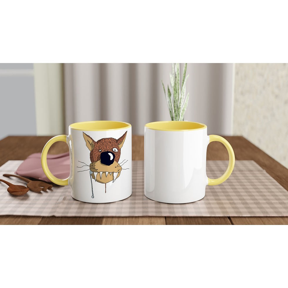 Miniatura: White 11oz Ceramic Mug with Color Inside