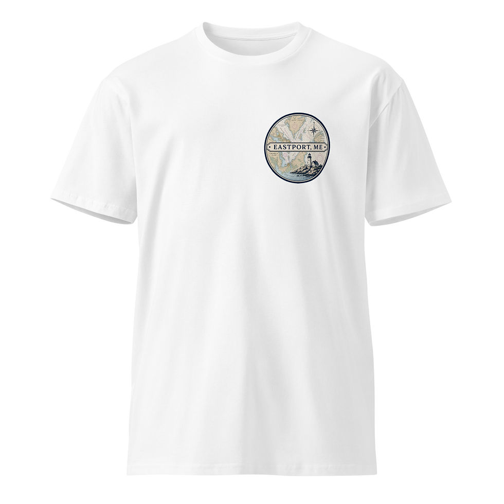 Thumbnail: Unisex premium t-shirt Eastport Chart chest