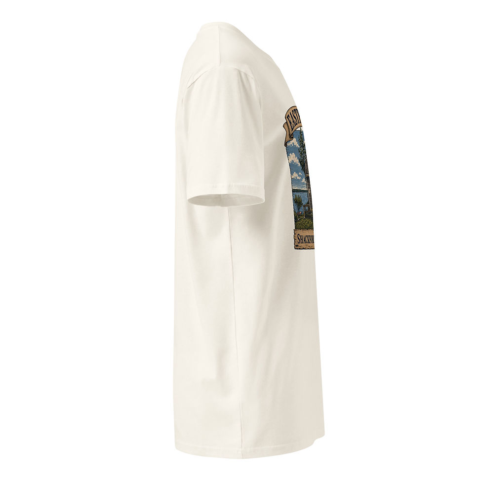 Thumbnail: Unisex premium t-shirt Shackford Cove Cottage 2