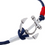Thumbnail: This classic nautical anchor is given a modern twist with the blue woven bracelet and silver clasp with adjustable chain.