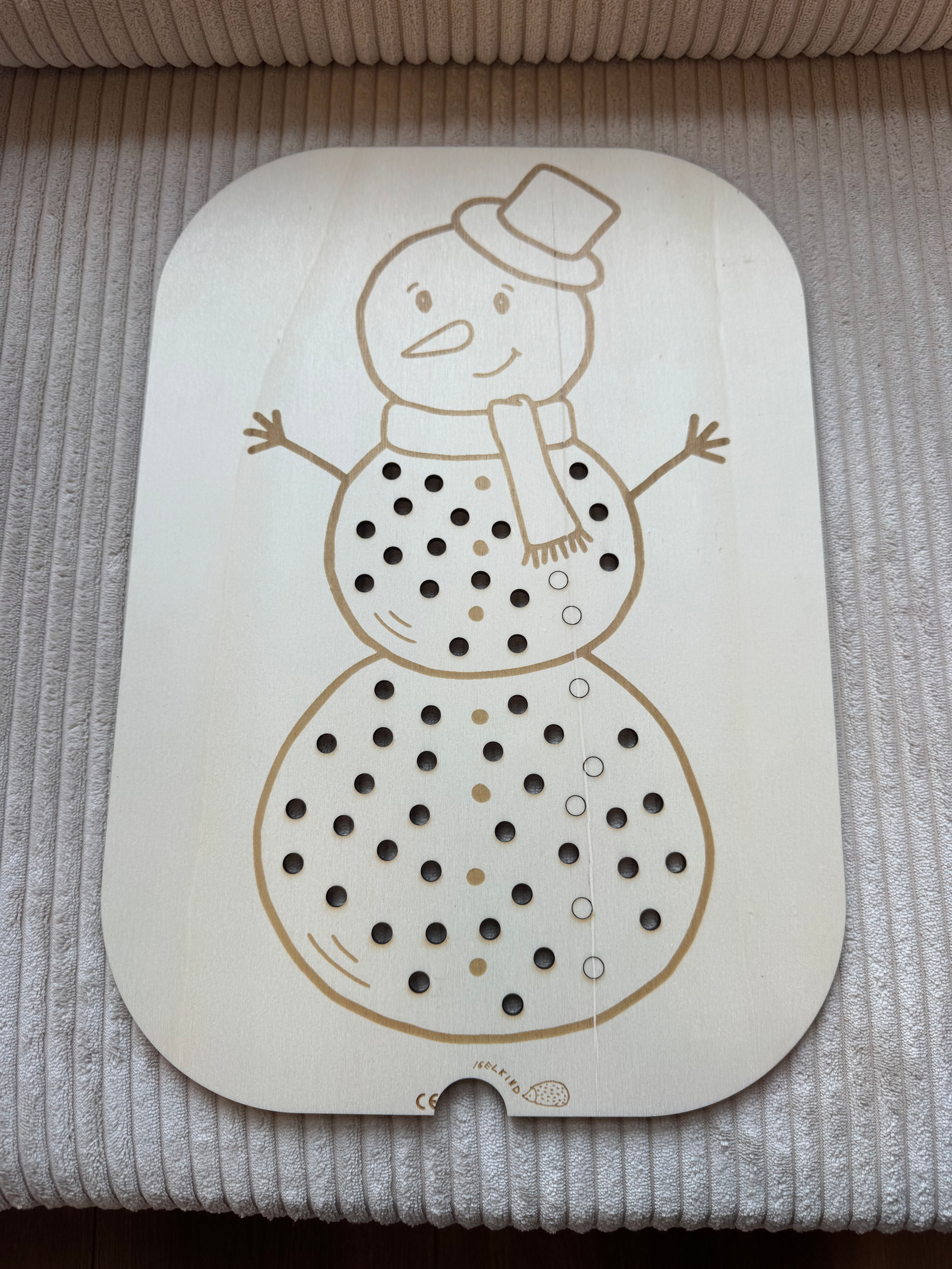 Schneemannplatte, groß - Flohmarkt