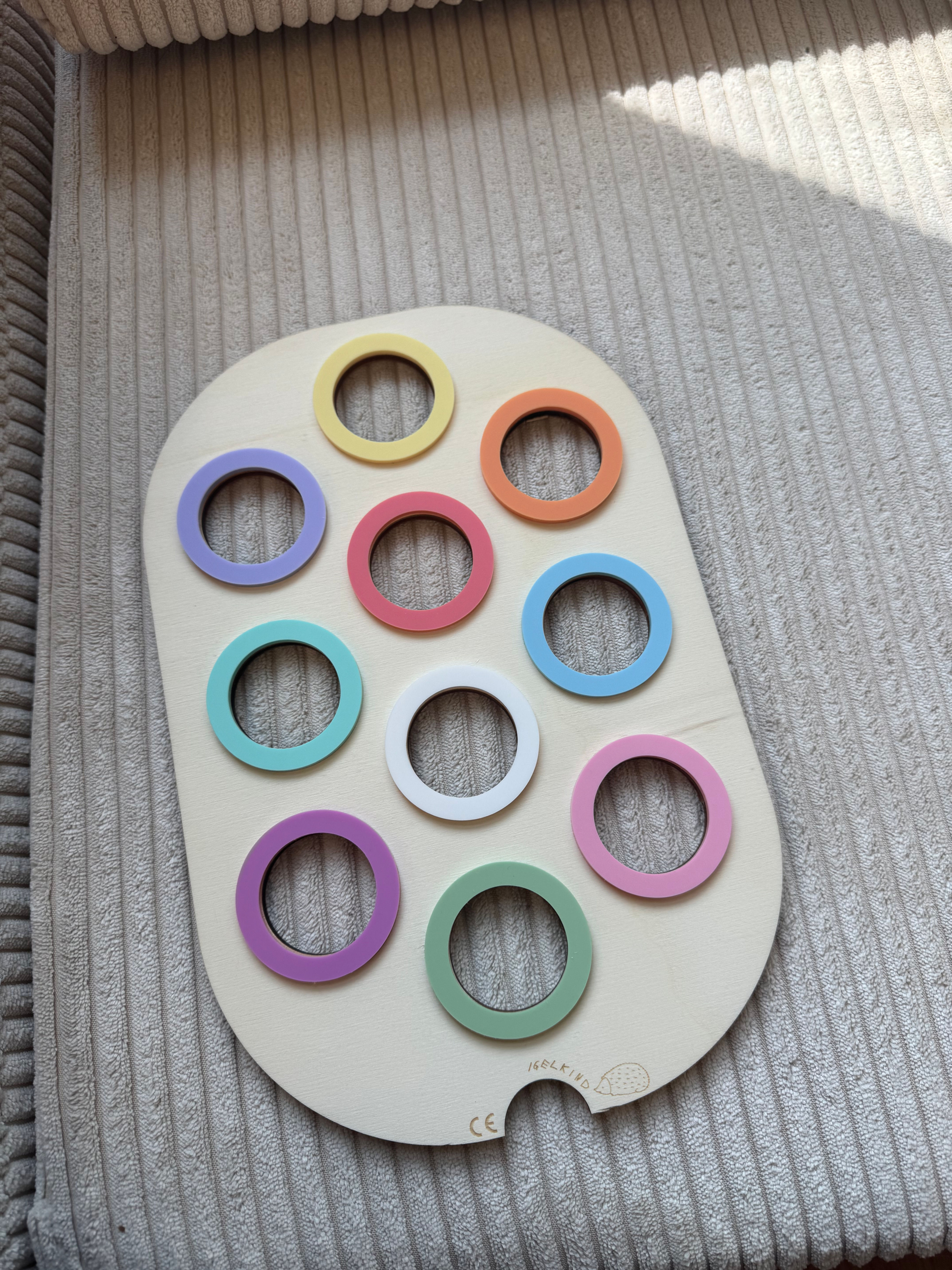 Sortierplatte Pastellfarben mit Farbchips, klein - Flohmarkt