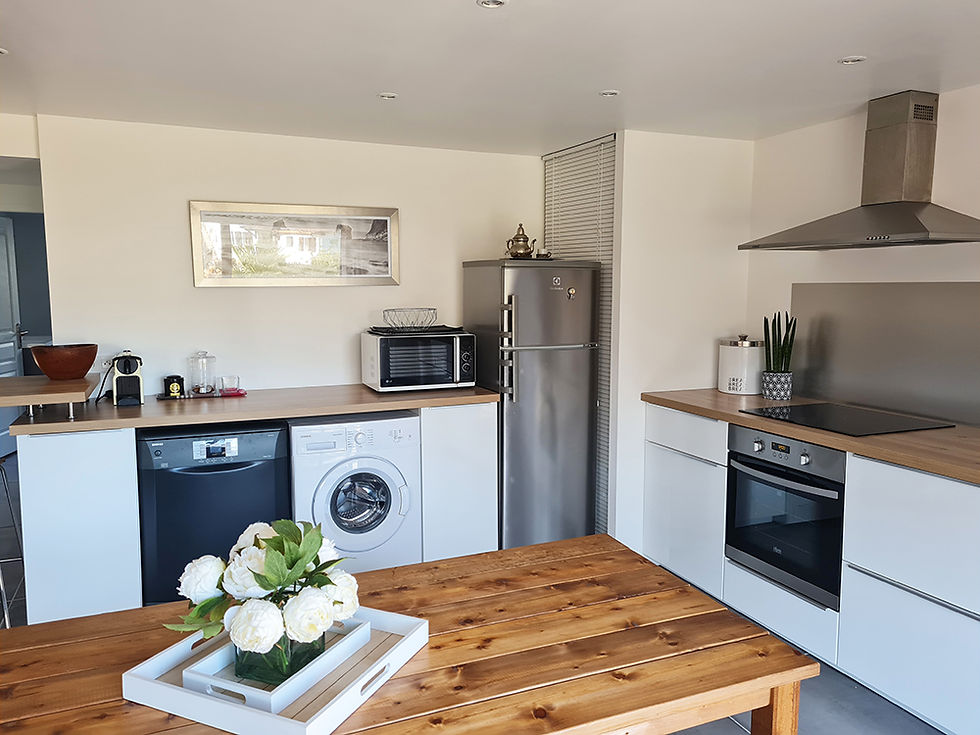 Cuisine équipée pour cuisiner à volonté.