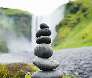 Balance Rocks and waterfall