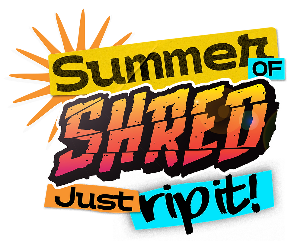 The words: "Summer of SHRED: Just Rip It!"