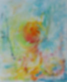 Peinture abstraite "Le fruit de la Vie" 50x60cm tableau mural