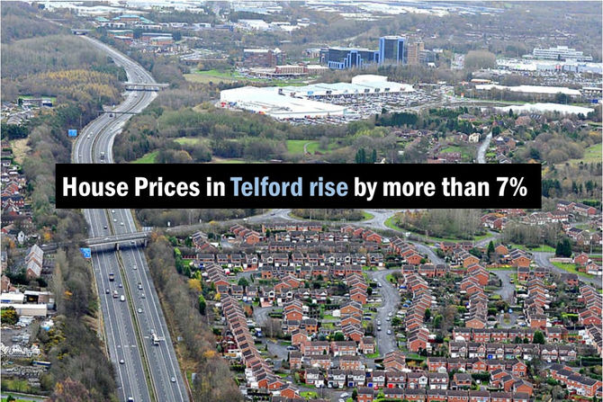 House Prices in Telford rise by more than 7% in the last 18 months