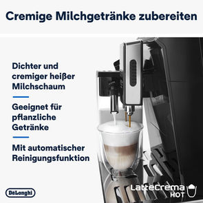 Milchgetränke zubereiten, cremiger Milchschaum, pflanzliche Getränke, automatische Reinigungsfunktion.