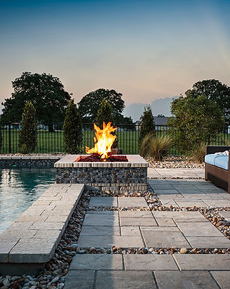 outdoor fireplace