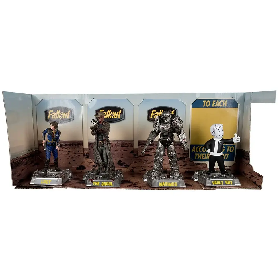 Thumbnail: Fallout Lucy, Maximus, The Ghoul, and Vault Boy 6-Inch Posed Figure 4-Pack