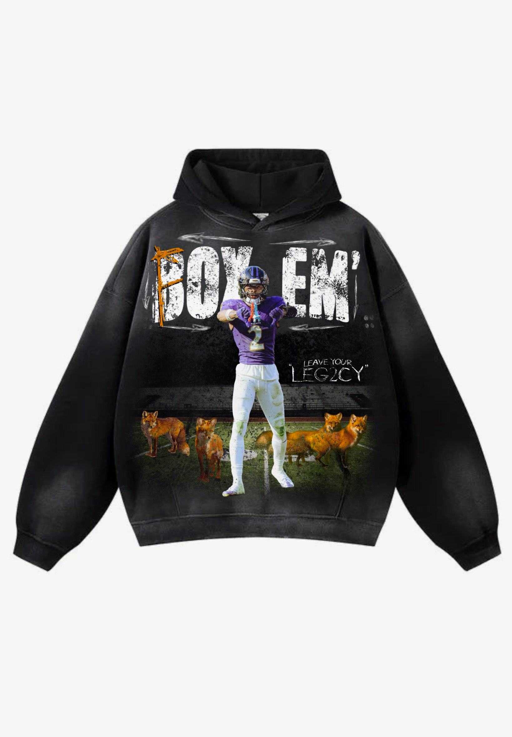 Fox Em' Box Em' Hoodie (Black)