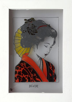 La geisha hiver (12x17cm)
