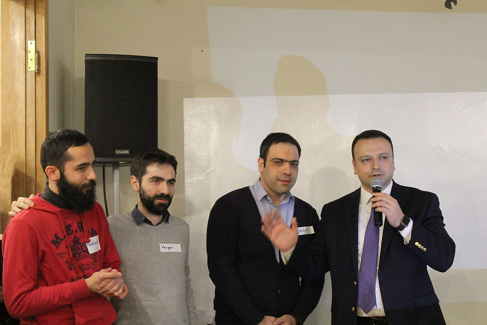 From left: Hambardzum Kaghketsyan (SmartGateVC), Vazgen Hakobjanyan (SmartGateVC), Ashot Arzumanyan (SmartGateVC), Emil Tarasyan (Deputy Minister, MEDI)