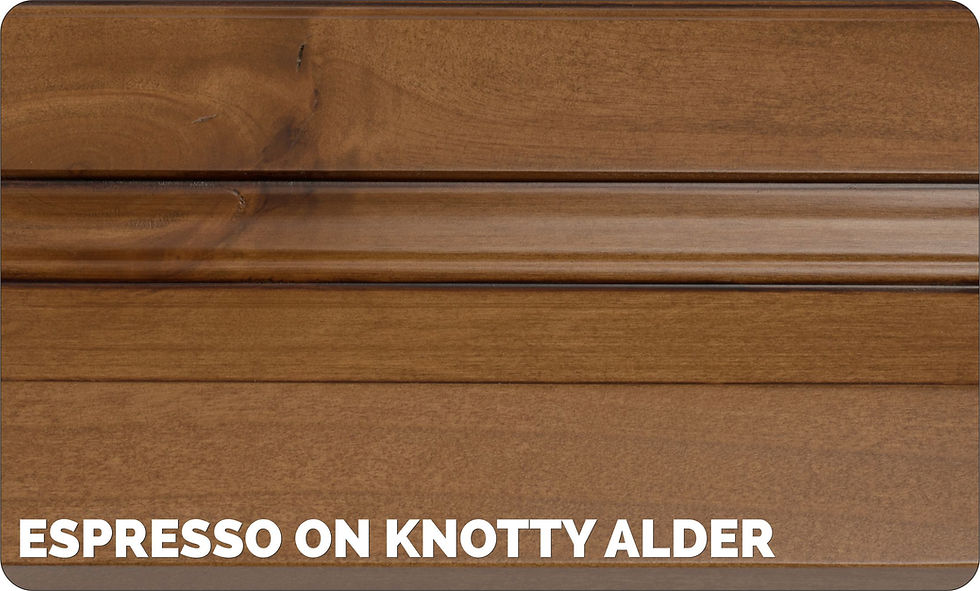 Espresso on Knotty Alder