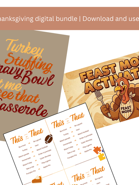 Fun Thanksgiving Digital Bundle