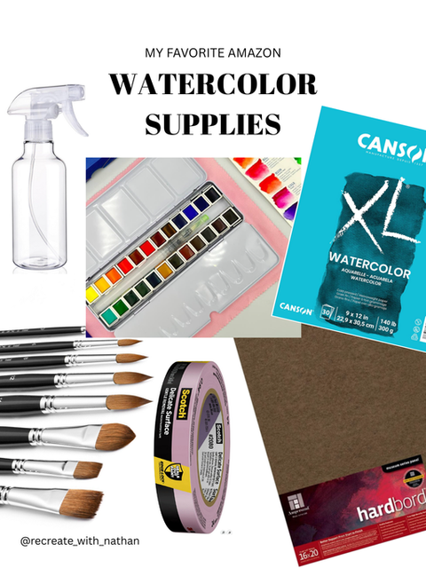 Watercolor supplies