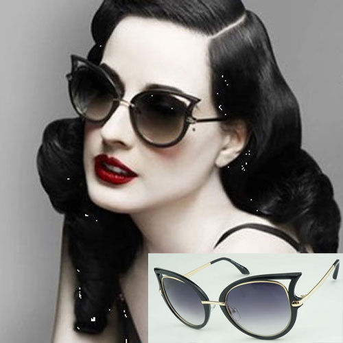 Miniatura: Óculos Dita Von Teese - Eye Cat preto - RÉPLICA