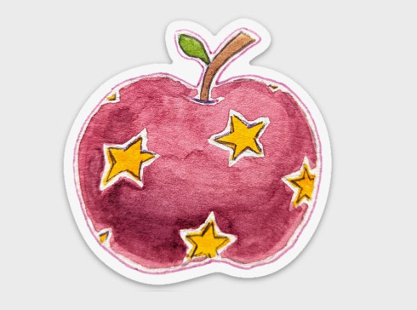 Apple Star Sticker