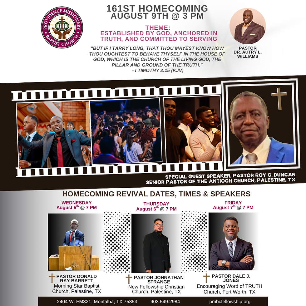 PMBC 161st Homecoming & Revival