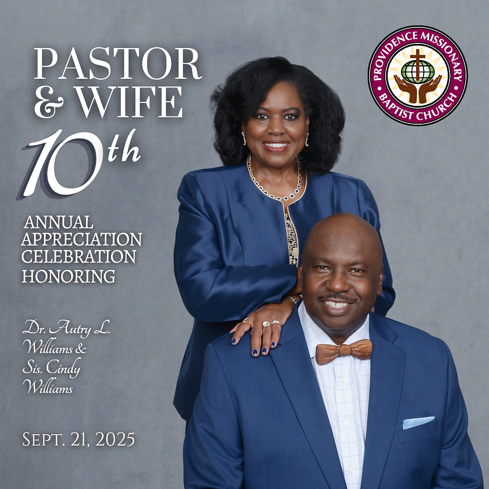 10th Annual Pastor & Wife Appreciation Celebration
