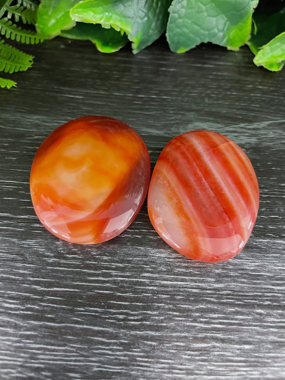 Carnelian Crystal Palm Stone