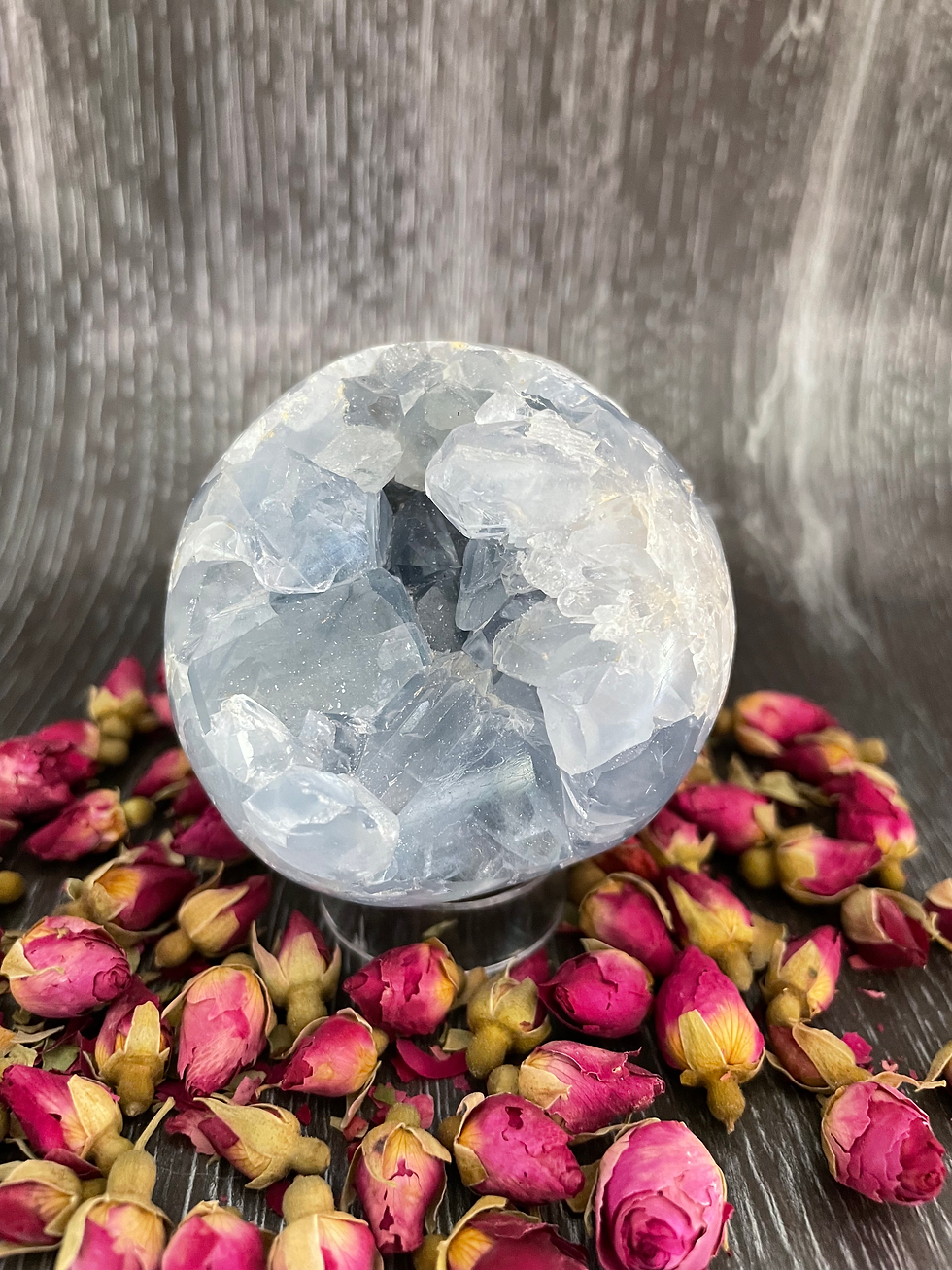 Celestite Crystal Sphere