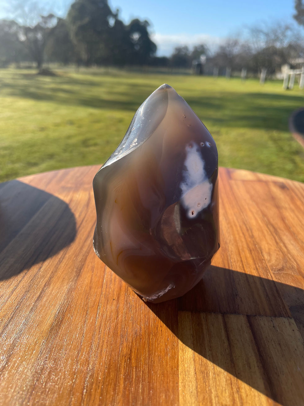 Orca Agate Crystal Flame