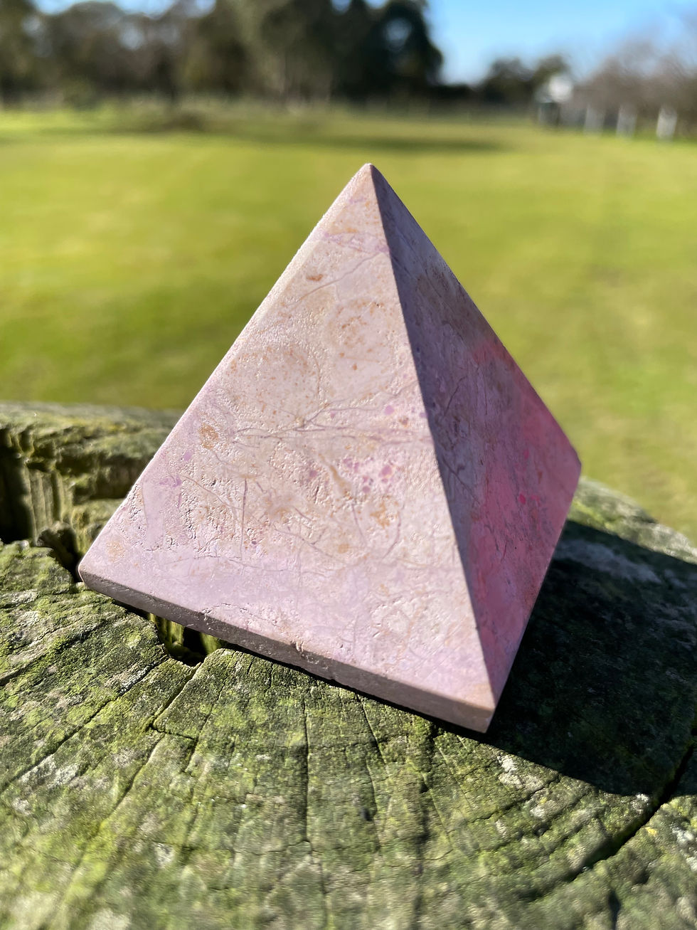 Phosphosiderite Crystal Pyramid