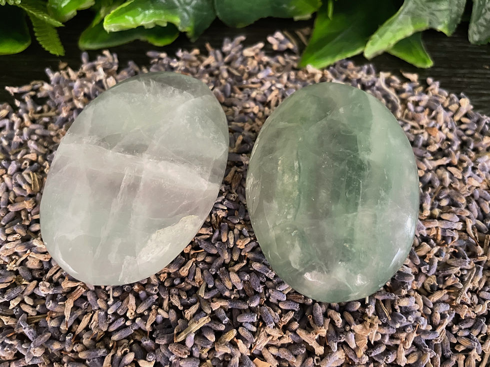 Rainbow Fluorite Crystal Palmstone Large