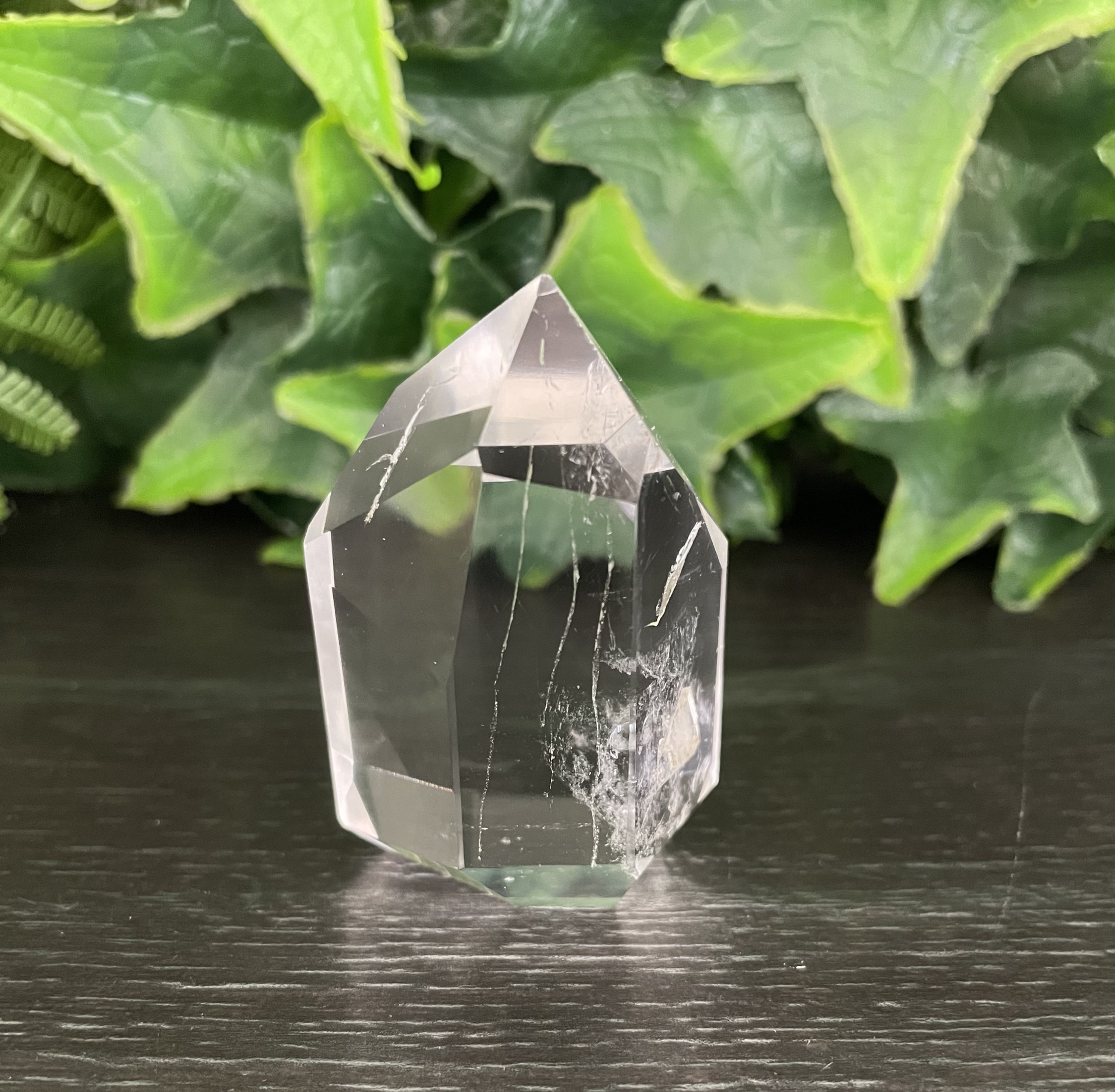 Clear Quartz Crystal Faceted Point