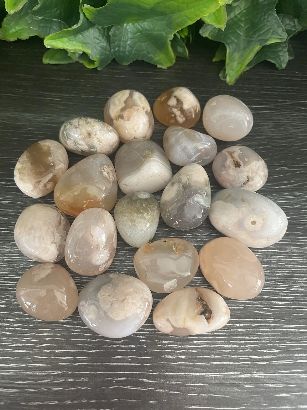 Flower Agate Crystal Tumble Stone