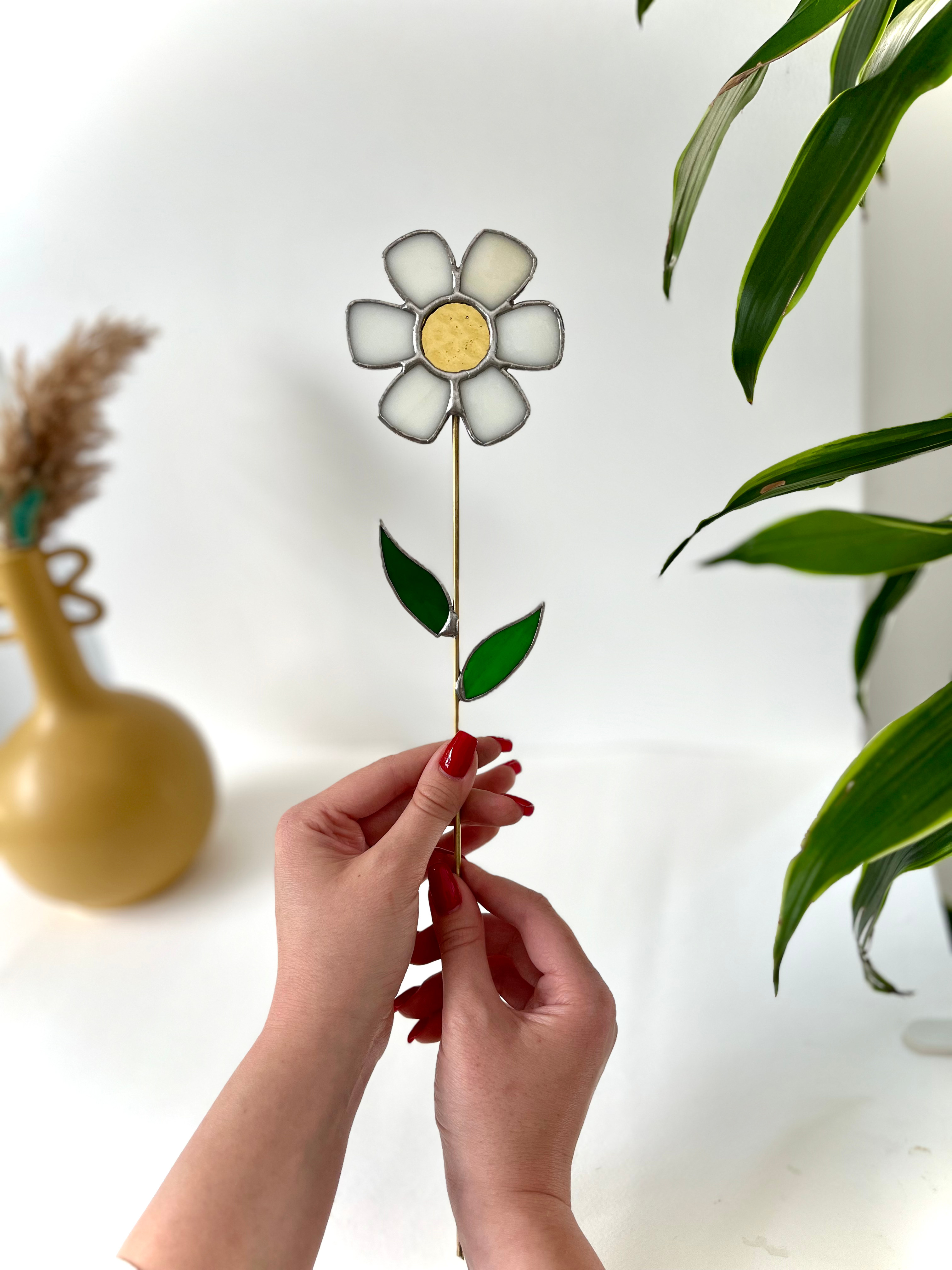 Papatya Vitray  dekor