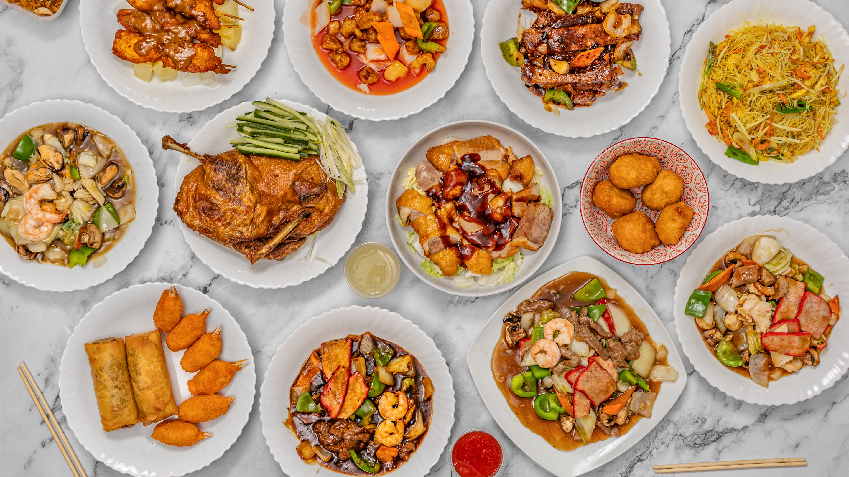 Arranged Food and Objects