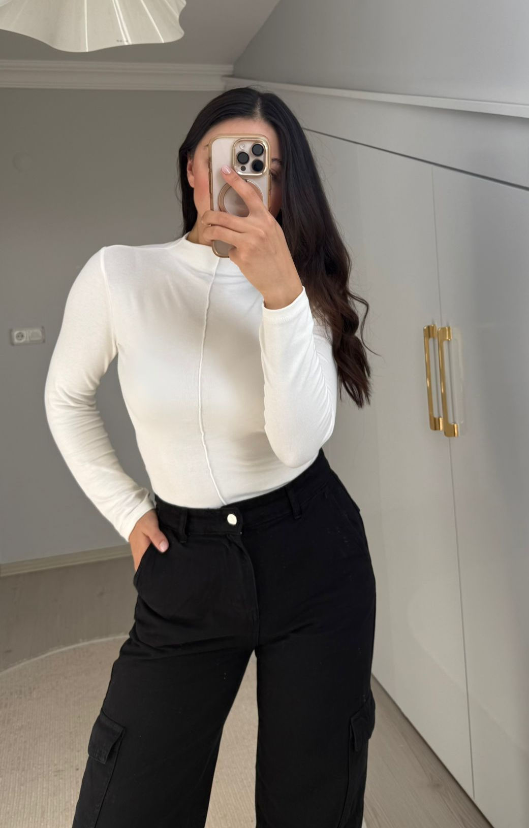 Dik Yaka Uzun Kollu Body