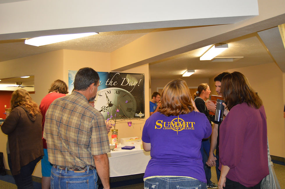 Coffee and doughnuts at Parents Day
