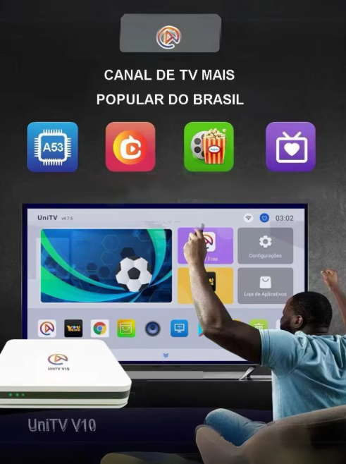 Miniatura: UniTV V10 Smart TV Box Full HD – UniTV Free Vitalício | Pronta Entrega Brasil