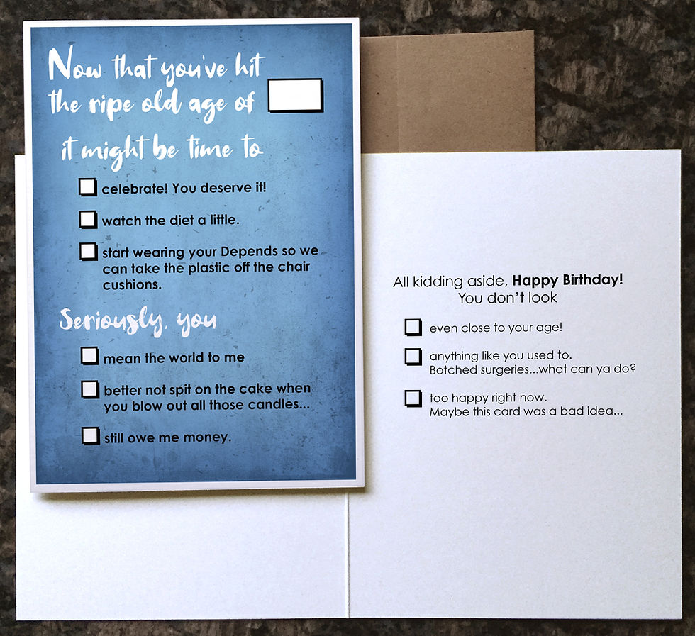 Thumbnail: Humorous Greeting Cards (15 Varieties)
