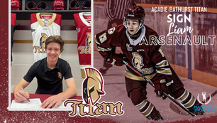 Liam Arsenault signs with Acadie-Bathurst Titan