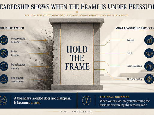 Leadership shows when a boundary is tested