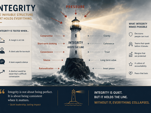 Integrity is not a statement of values.