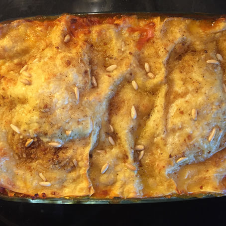 Zucchetti-Linsen Lasagne