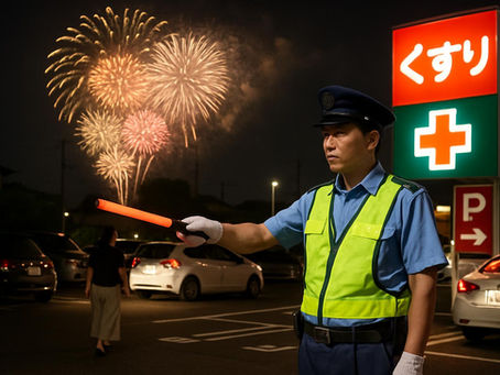 花火大会の日の駐車場警備の実態