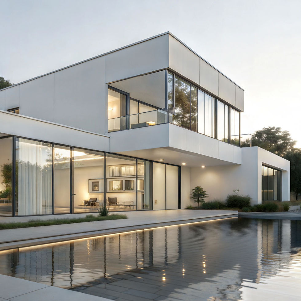 A Modern Home With Custom Lighting