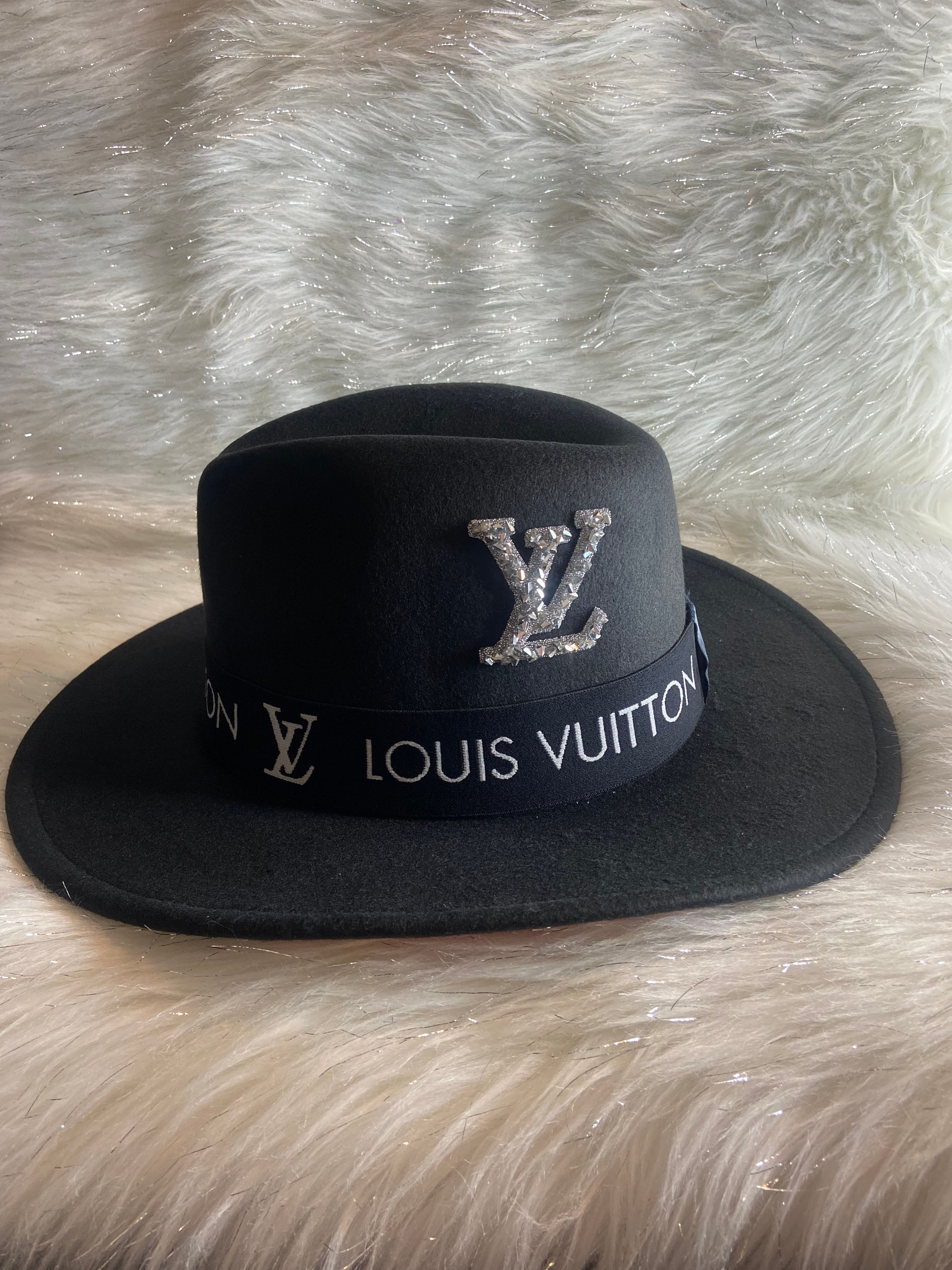Black LV Hat With Patch