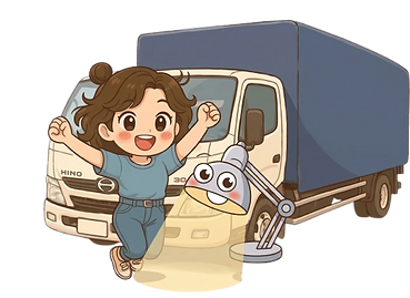 微光清潔使用的清運貨車示意圖