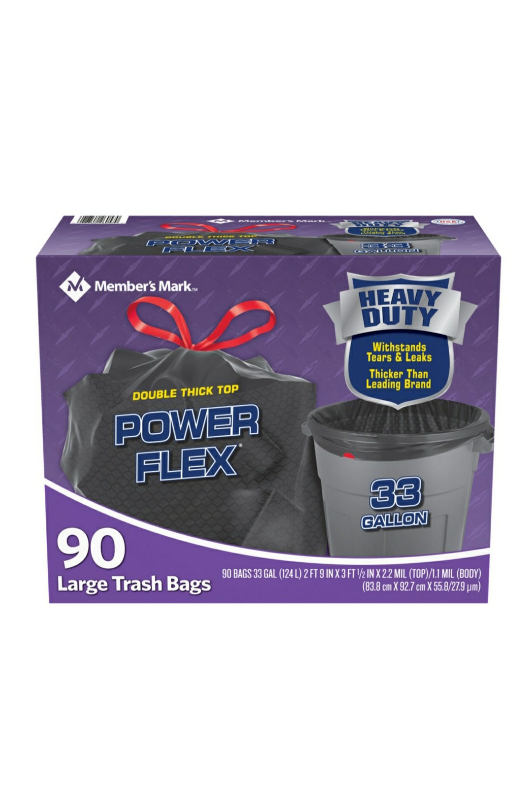 Trash Bags (33-Gallon) Power-Guard Drawstring Trash Bags