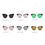 Thumbnail: Biloxi -  Women Half Frame Round Cat Eye Polarized Sunglasses
